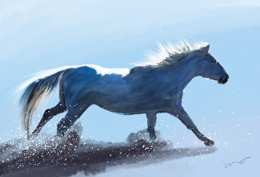 Horse over the Milky Way (《马踏星河》) — Digital Art