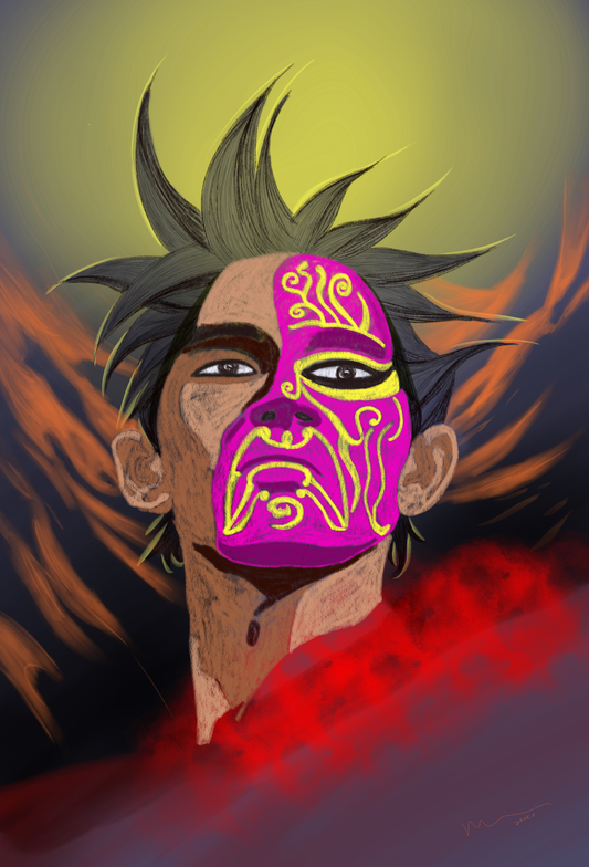 Flame-Sigil: Boundary Breaker (《焰纹破界者》) — Digital Art